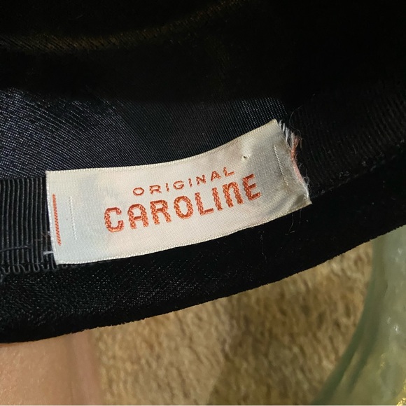Original Caroline Vintage Black Velvet Hat